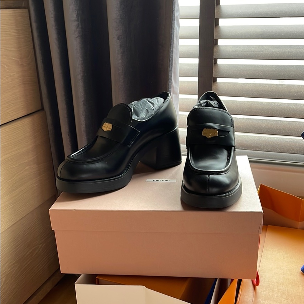 Black Leather Loafers